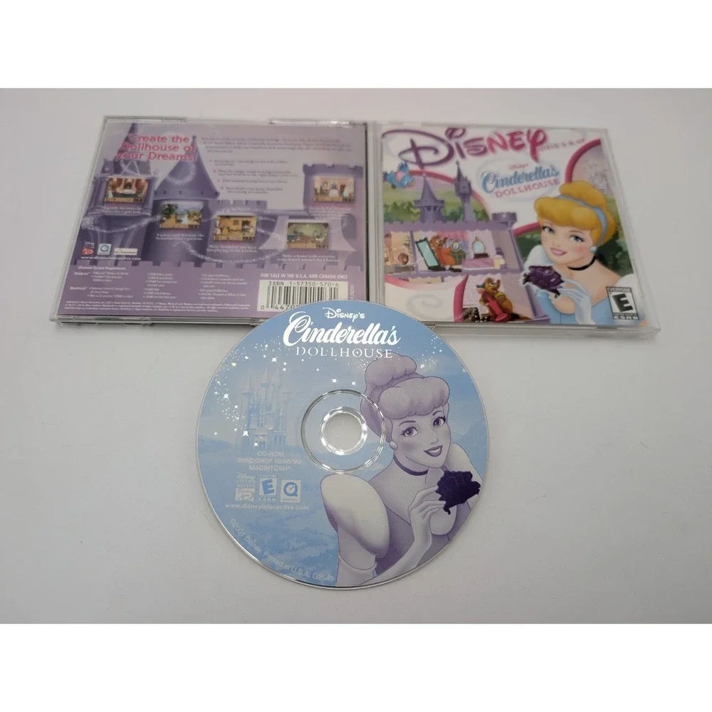 Disney Cinderellas Dollhouse (PC-CD) Create Dreamhouse Dollhouse Video Game 2001